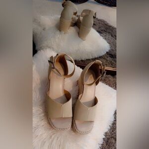 Crown Vintage Cream Platform Sandals